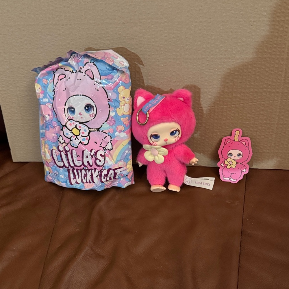 Pink Lucky Cat Plush Toy